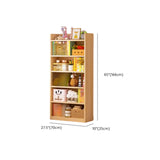 Simple Natural Finish Pine Rectangle Wood Bookcase Image - 33