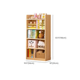 Simple Natural Finish Pine Rectangle Wood Bookcase Image - 43