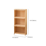 Simple Natural Finish Pine Rectangle Wood Bookcase Image - 47