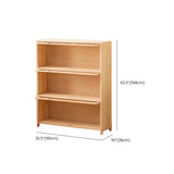Simple Natural Finish Pine Rectangle Wood Bookcase Image - 49