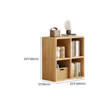 Simple Natural Finish Wood Rectangular Display Bookcase #size