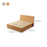 Simple Natural King Headboard Wood Panel Bed Frame Image - 12
