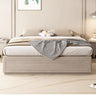Simple Natural King Headboard Wood Panel Bed Frame Image - 3