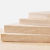 Simple Natural King Headboard Wood Panel Bed Frame Image - 8