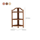Simple Natural Wood Finish Corner Display Bookshelf #size