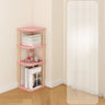 Simple Natural Wood Open Corner Organizer Bookshelf Image - 13