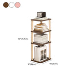 Simple Natural Wood Open Corner Organizer Bookshelf #size