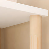 Simple Natural Wood Open Corner Organizer Bookshelf Image - 6