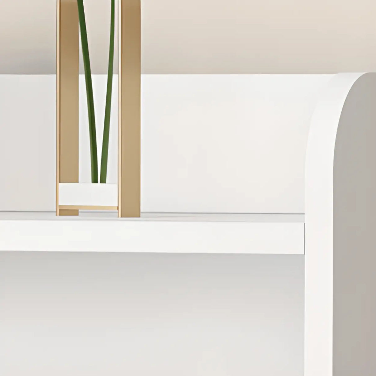 Simple Oak Closed Back Vertical Rectangular Bookcase Image - 13