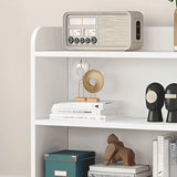 Simple Oak Closed Back Vertical Rectangular Bookcase Image - 20