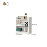 Simple Oak Closed Back Vertical Rectangular Bookcase #size