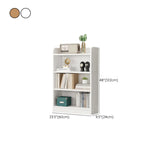 Simple Oak Closed Back Vertical Rectangular Bookcase Image - 32
