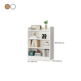 Simple Oak Closed Back Vertical Rectangular Bookcase Image - 33