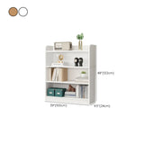 Simple Oak Closed Back Vertical Rectangular Bookcase Image - 34