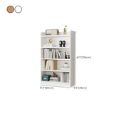 Simple Oak Closed Back Vertical Rectangular Bookcase Image - 36