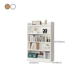 Simple Oak Closed Back Vertical Rectangular Bookcase Image - 37