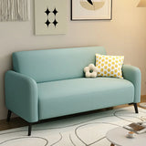 Simple Off-White Snowflake Velvet Square Arm Loveseat Image - 3