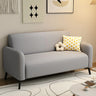 Simple Off-White Snowflake Velvet Square Arm Loveseat Image - 5