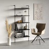 Simple Open Alloy Frame Vertical Multi-shelves Bookcase Image - 1