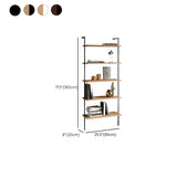 Simple Open Alloy Frame Vertical Multi-shelves Bookcase #size