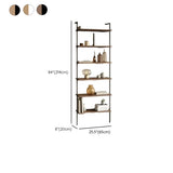 Simple Open Alloy Frame Vertical Multi-shelves Bookcase Image - 13