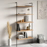 Simple Open Alloy Frame Vertical Multi-shelves Bookcase Image - 3