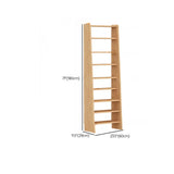 Simple Open Back Wood Narrow Library Display Bookcases #size