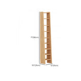 Simple Open Back Wood Narrow Library Display Bookcases Image - 14