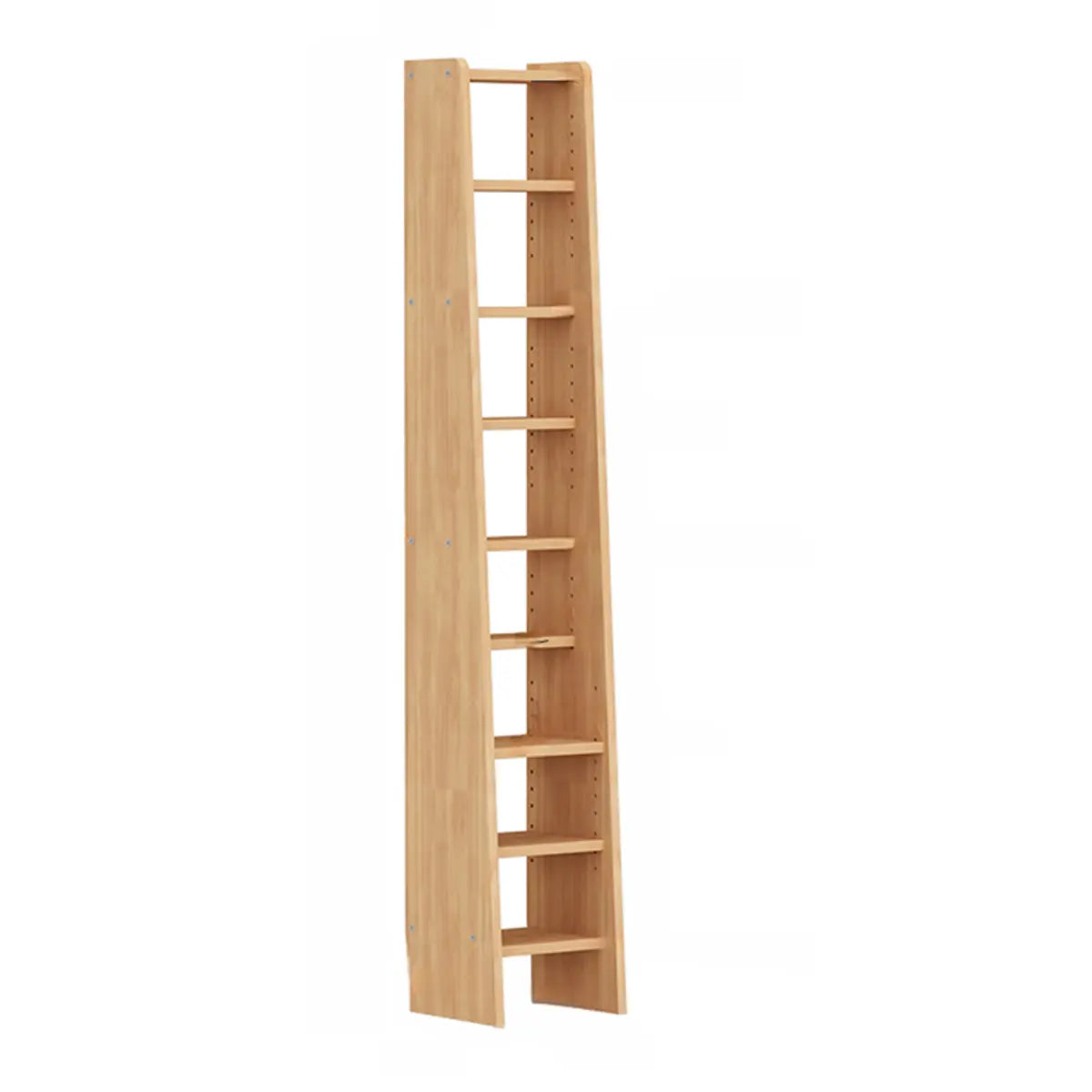 Simple Open Back Wood Narrow Library Display Bookcases Image - 2