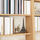 Simple Open Back Wood Narrow Library Display Bookcases Image - 9