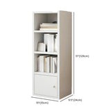 Simple Open Drawer Wood Narrow Bookcase White #size
