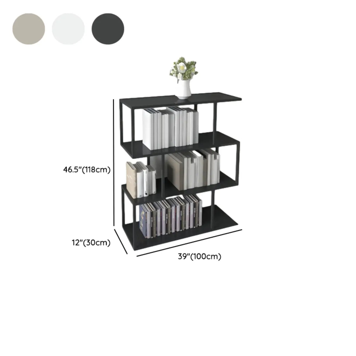 Simple Open Geometric Frame Alloy Display Bookshelf 