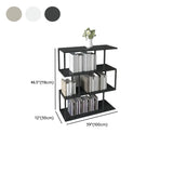 Simple Open Geometric Frame Alloy Display Bookshelf #size
