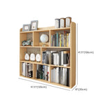 Simple Open Horizontal Sand Wood Open Rack Bookcase Image - 18