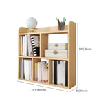 Simple Open Horizontal Sand Wood Open Rack Bookcase Image - 27
