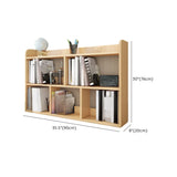 Simple Open Horizontal Sand Wood Open Rack Bookcase Image - 28