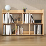 Simple Open Horizontal Sand Wood Open Rack Bookcase Image - 4