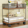 Simple Open Metal Mesh Sliding Display Bookshelf Car Image - 12