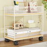 Simple Open Metal Mesh Sliding Display Bookshelf Car Image - 6