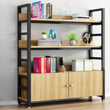 Simple Open Multi-Use Iron Etagere Storage Bookcase Image - 3