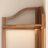 Simple Open Natural Bamboo Corner Shelf Stand Bookshelf Image - 11