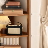 Simple Open Natural Bamboo Corner Shelf Stand Bookshelf Image - 8