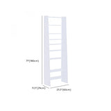 Simple Open Natural Color Ladder Storage Tall Bookshelf Image - 10
