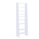 Simple Open Natural Color Ladder Storage Tall Bookshelf Image - 5