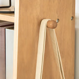 Simple Open Natural Color Ladder Storage Tall Bookshelf Image - 8
