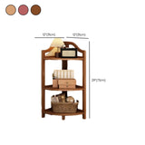 Simple Open Natural Wood Corner Shelf Stand Bookshelf #size