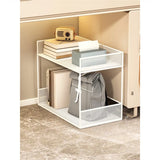Simple Open Sliding Mesh Storage Rack Metal Bookcase Image - 13