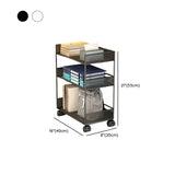 Simple Open Sliding Mesh Storage Rack Metal Bookcase Image - 25