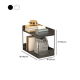 Simple Open Sliding Mesh Storage Rack Metal Bookcase Image - 27
