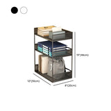Simple Open Sliding Mesh Storage Rack Metal Bookcase Image - 30